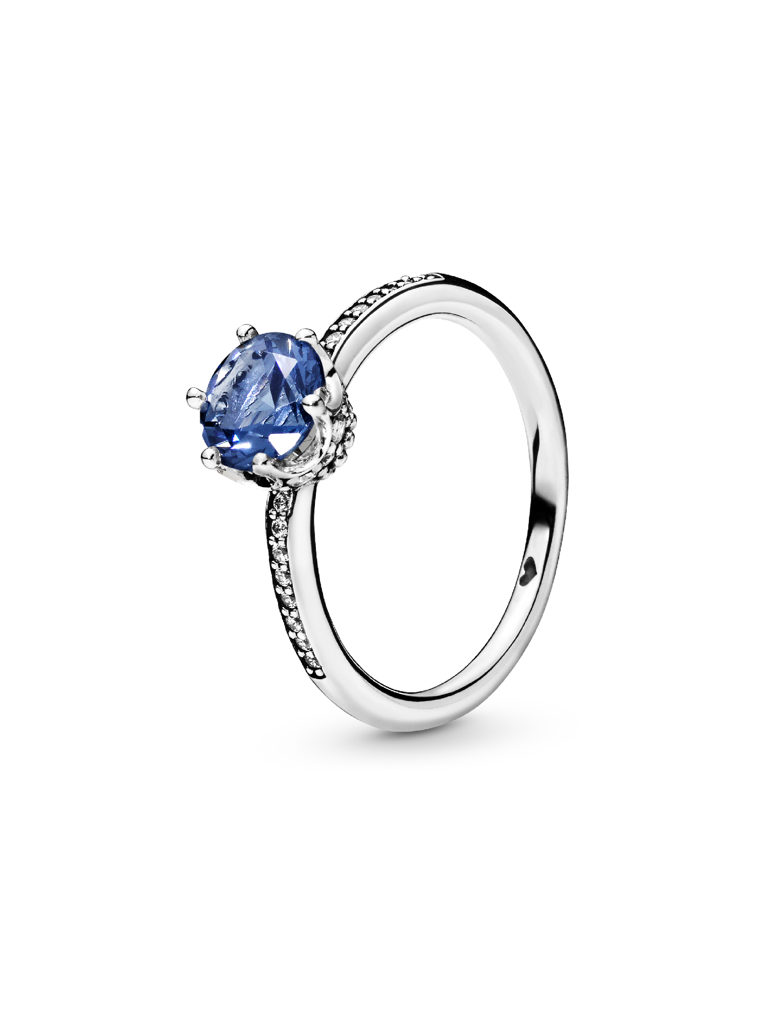 Blue Sparkling Crown Ring