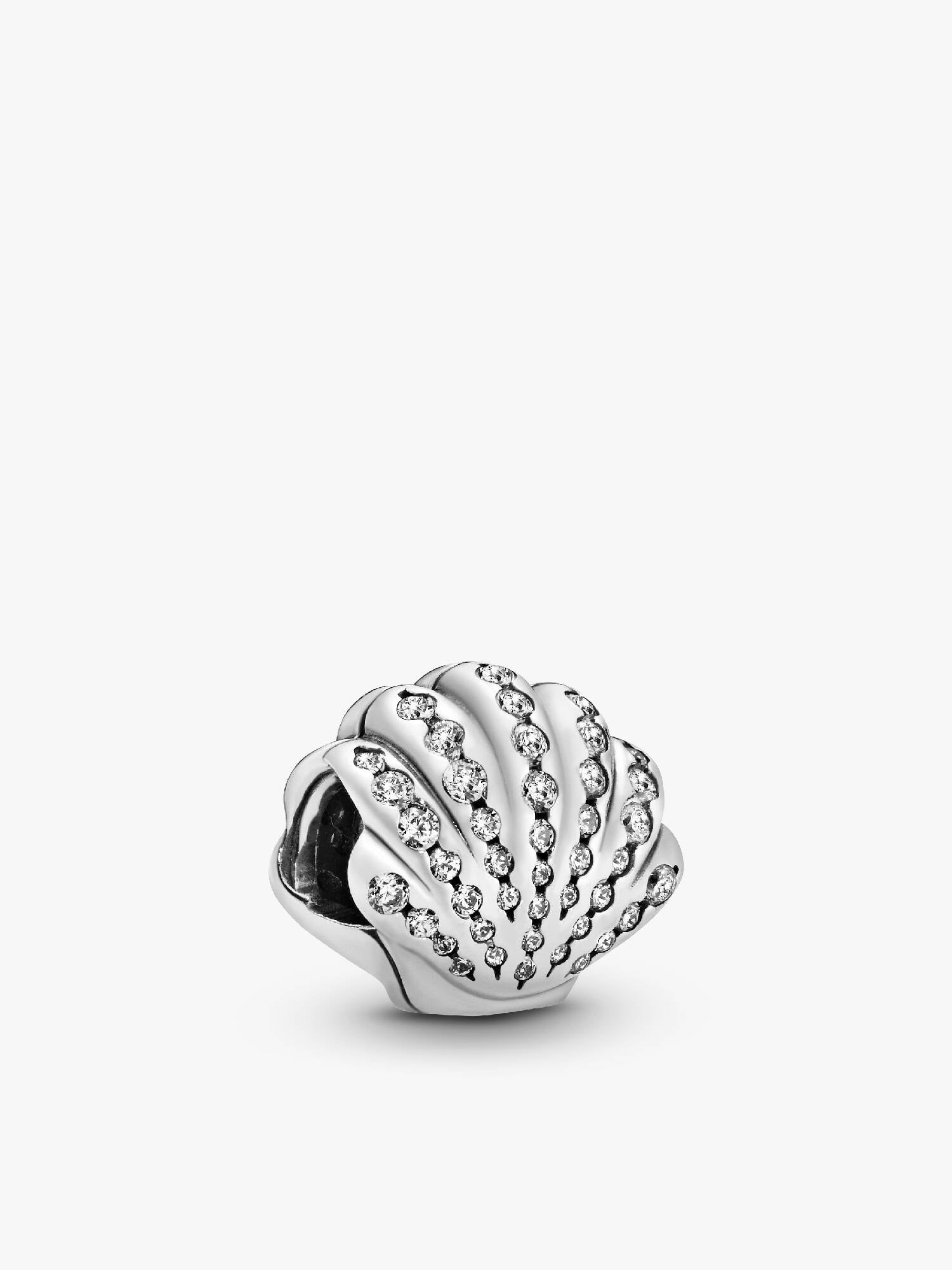 Disney Ariel shell silver charm with cubic zirconia
