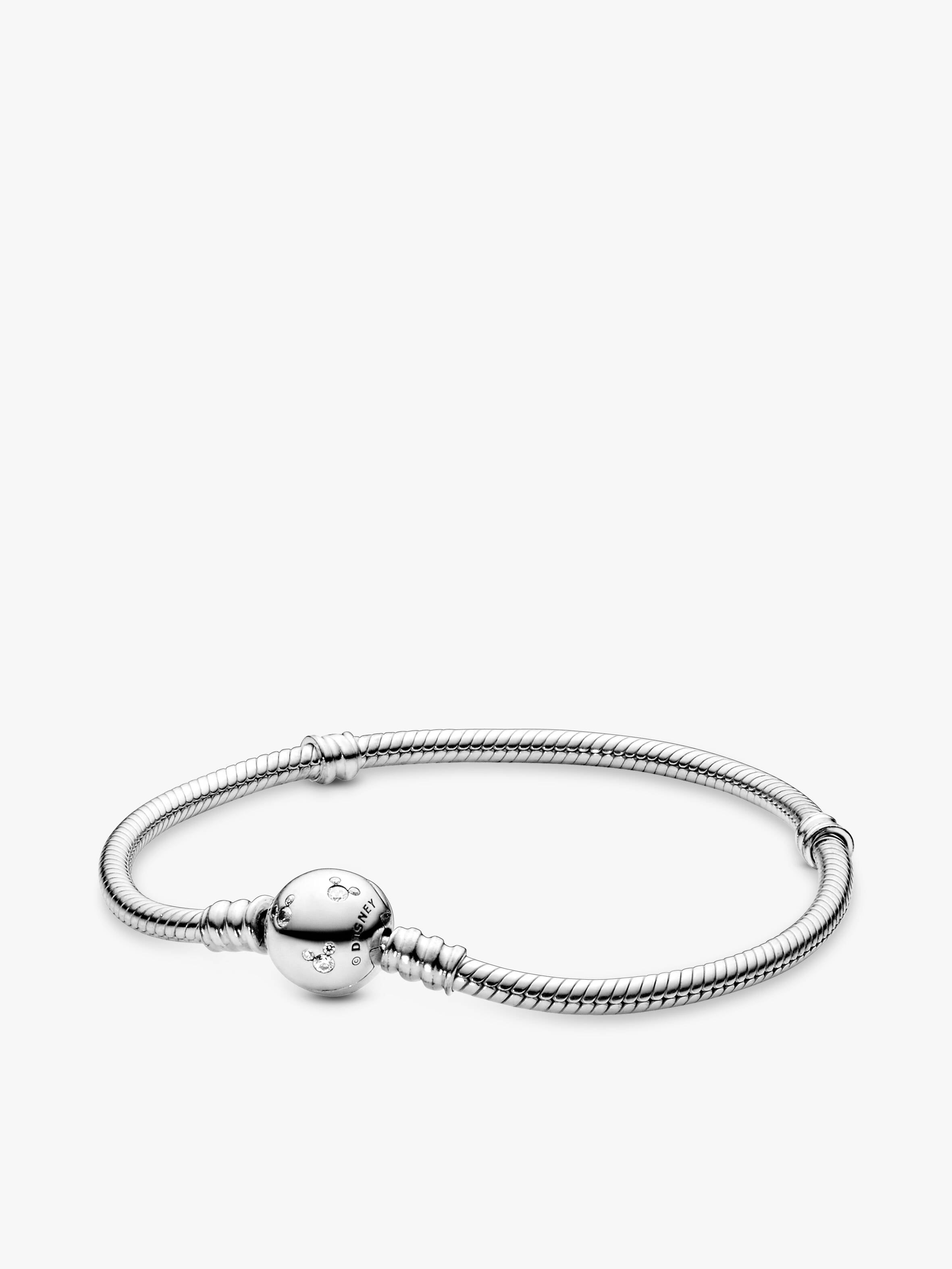 Disney Mickey silver bracelet with clear cubic zirconia