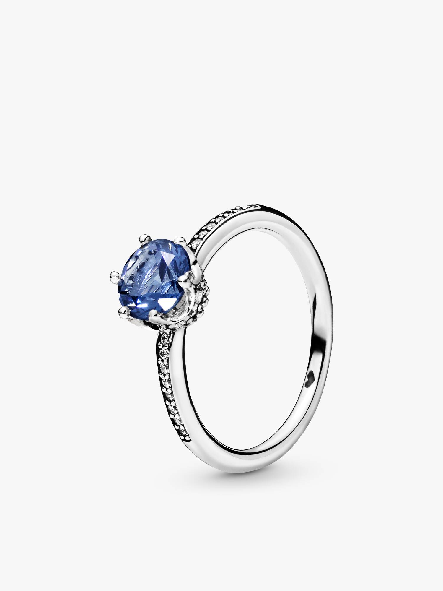 Blue Sparkling Crown Ring