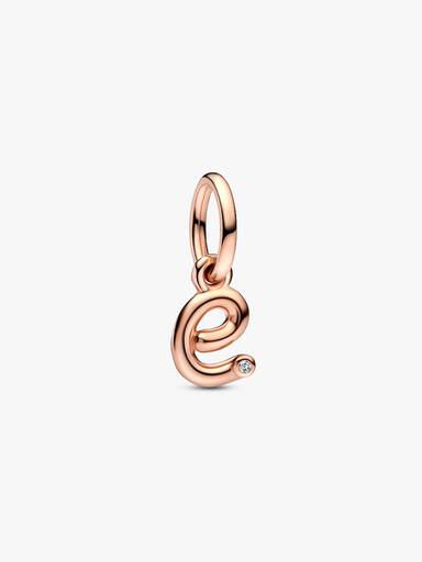 Letter e Script Alphabet Dangle Charm