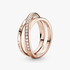 Crossover Pavé Triple Band Ring Crossover Pavé Triple Band Ring