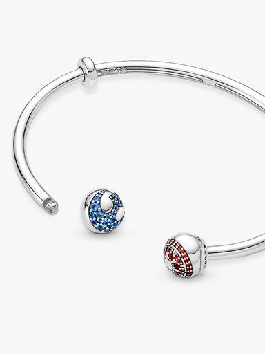 Pandora Moments Star Wars™ Light & Dark Side Logo Open Bangle