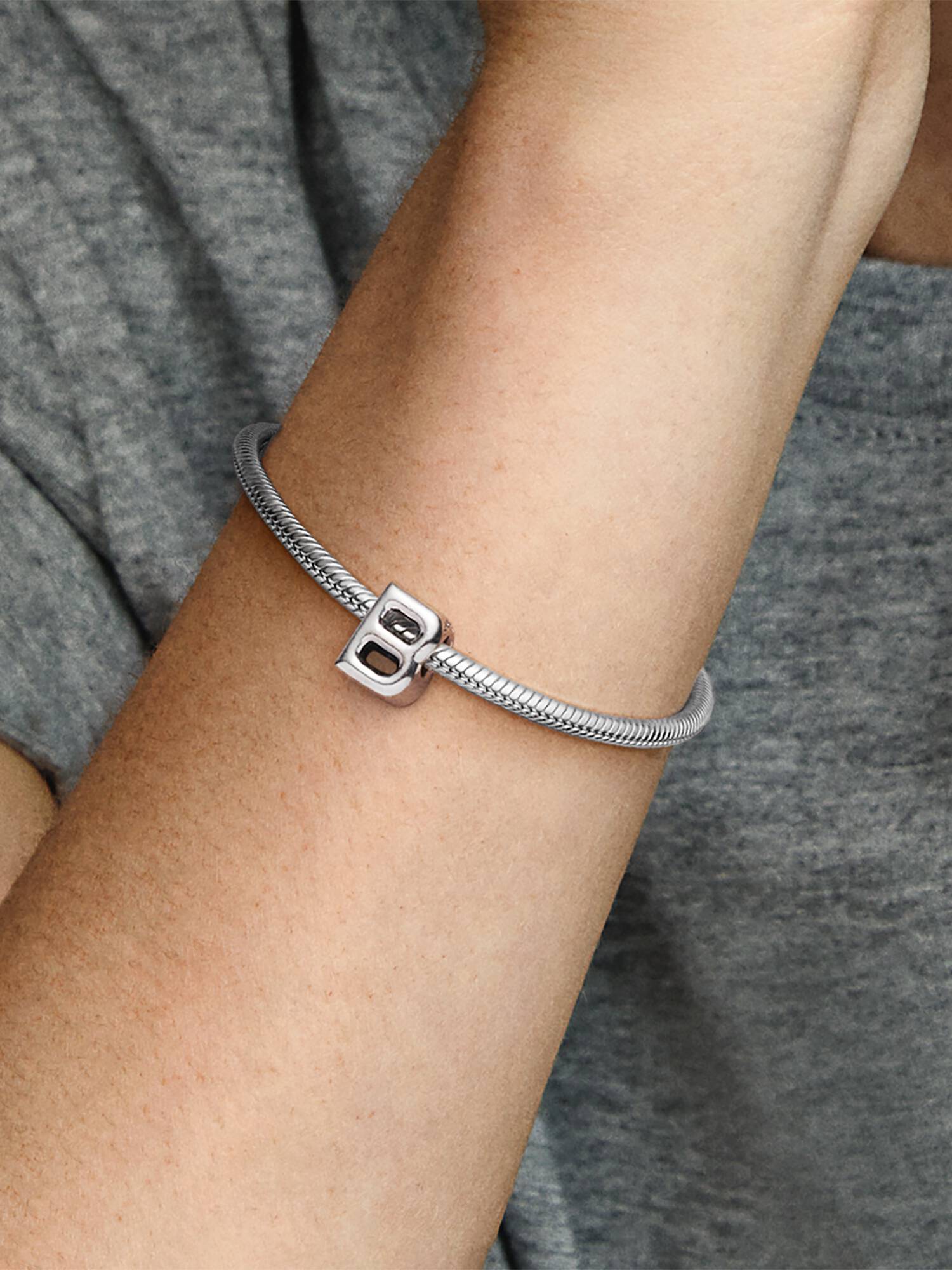 Letter B silver charm