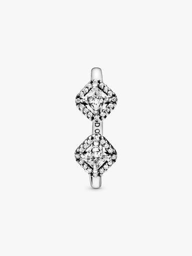 Square Sparkle Open Ring