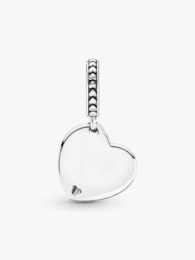 Two-Tone Family Tree Heart Dangle Charm
