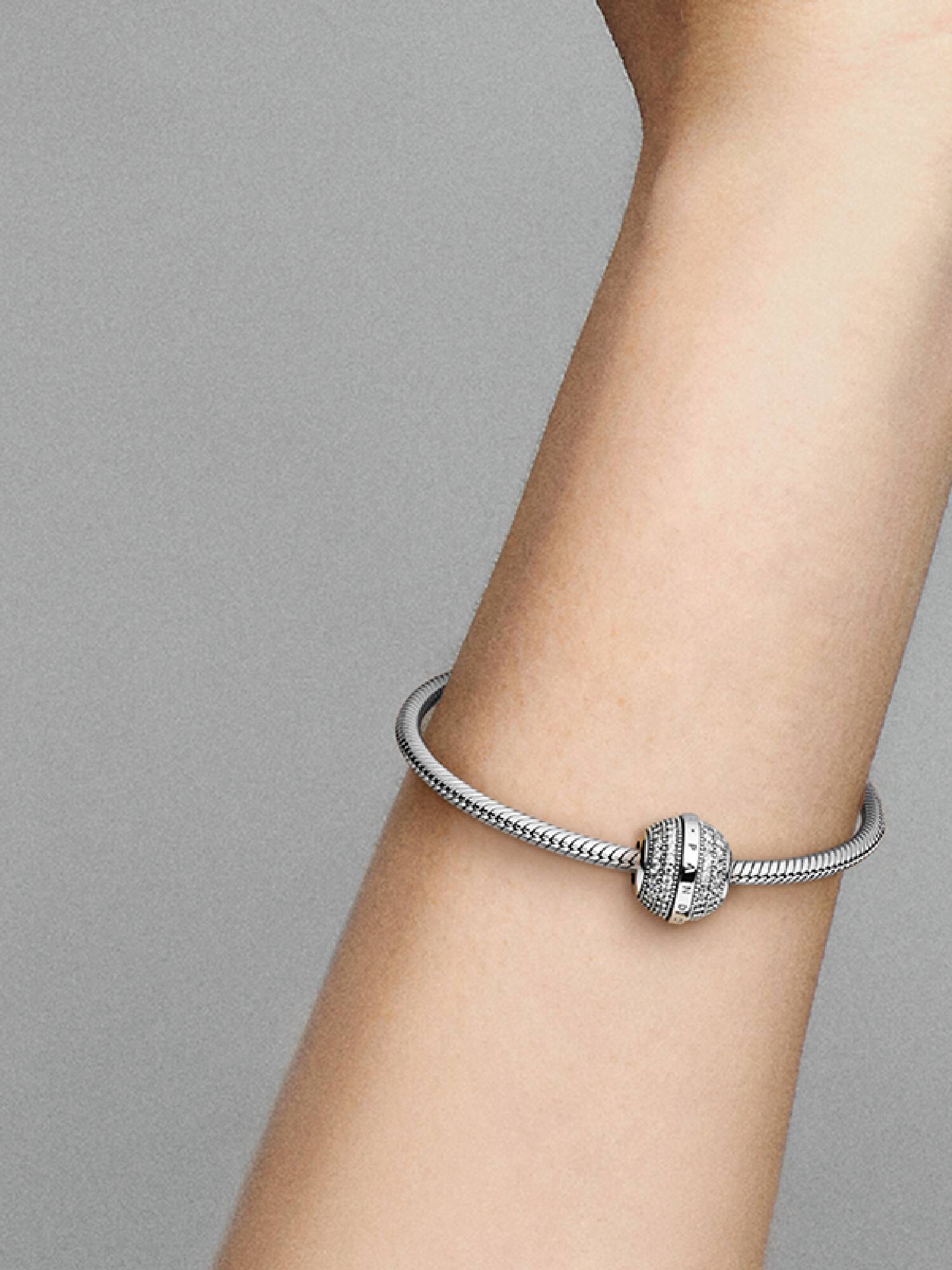 Pave & Logo Charm