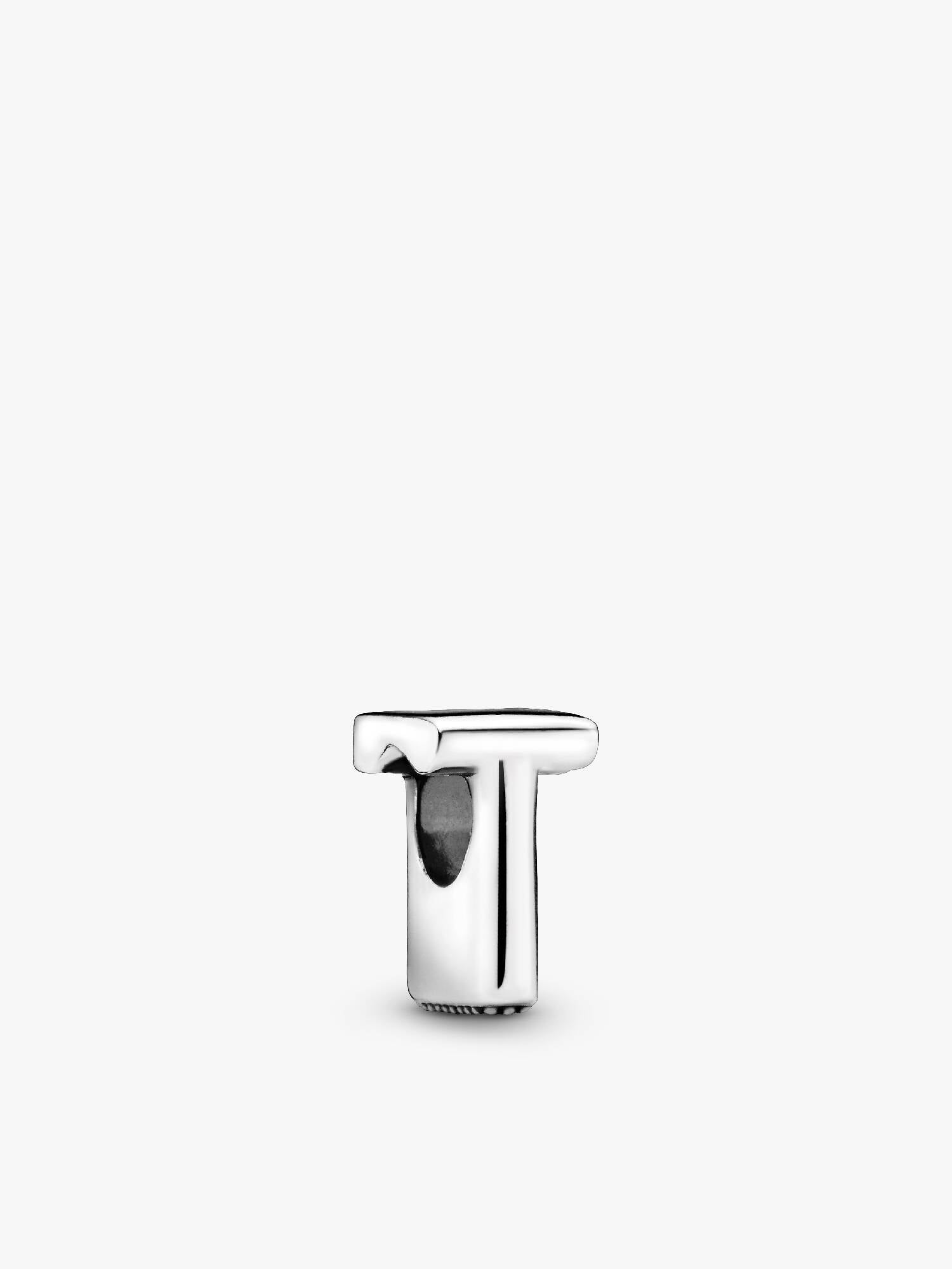 Letter T silver charm