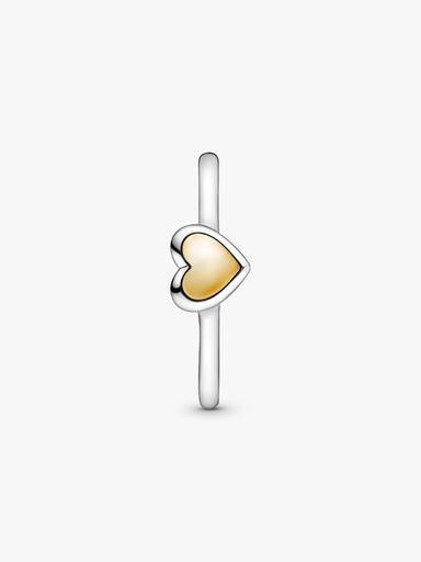 Domed Golden Heart Ring