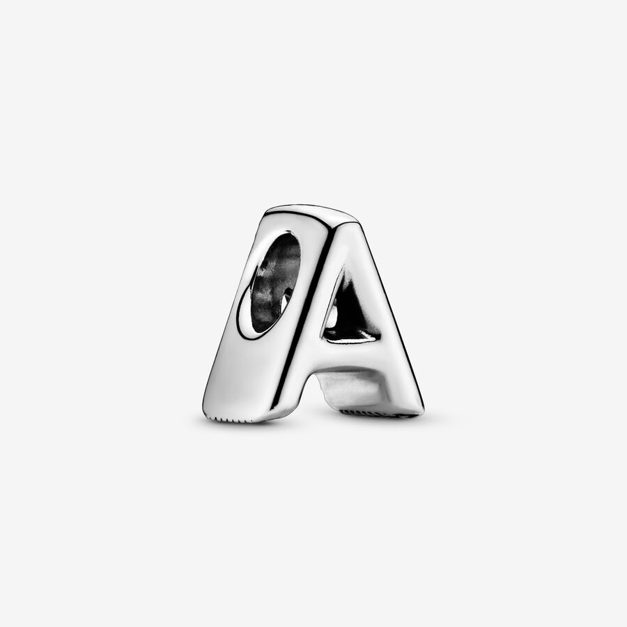Letter A silver charm image number 0