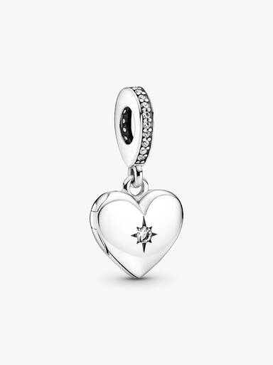 Openable Heart Locket Dangle Charm