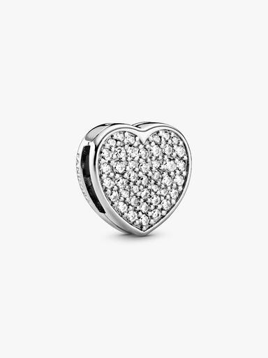 Pavé Heart Clip Charm