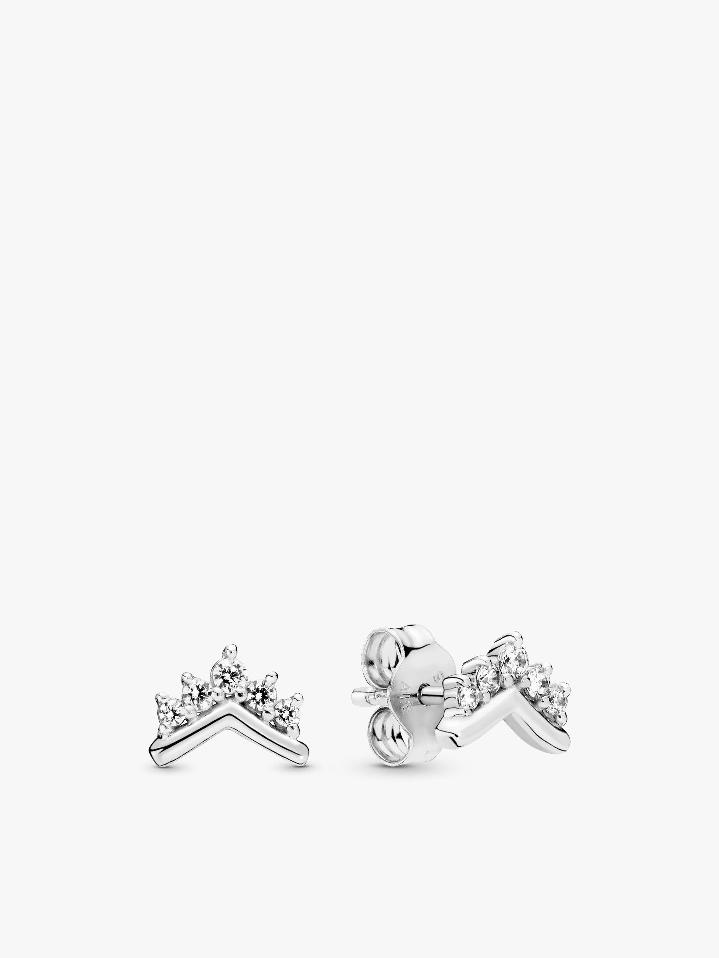 Tiara Wishbone Stud Earrings