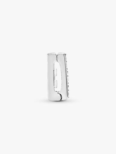 PANDORA Reflexions silver clip charm with clear cubic zirconia