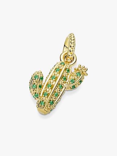 Sparkling Desert Cactus Pendant