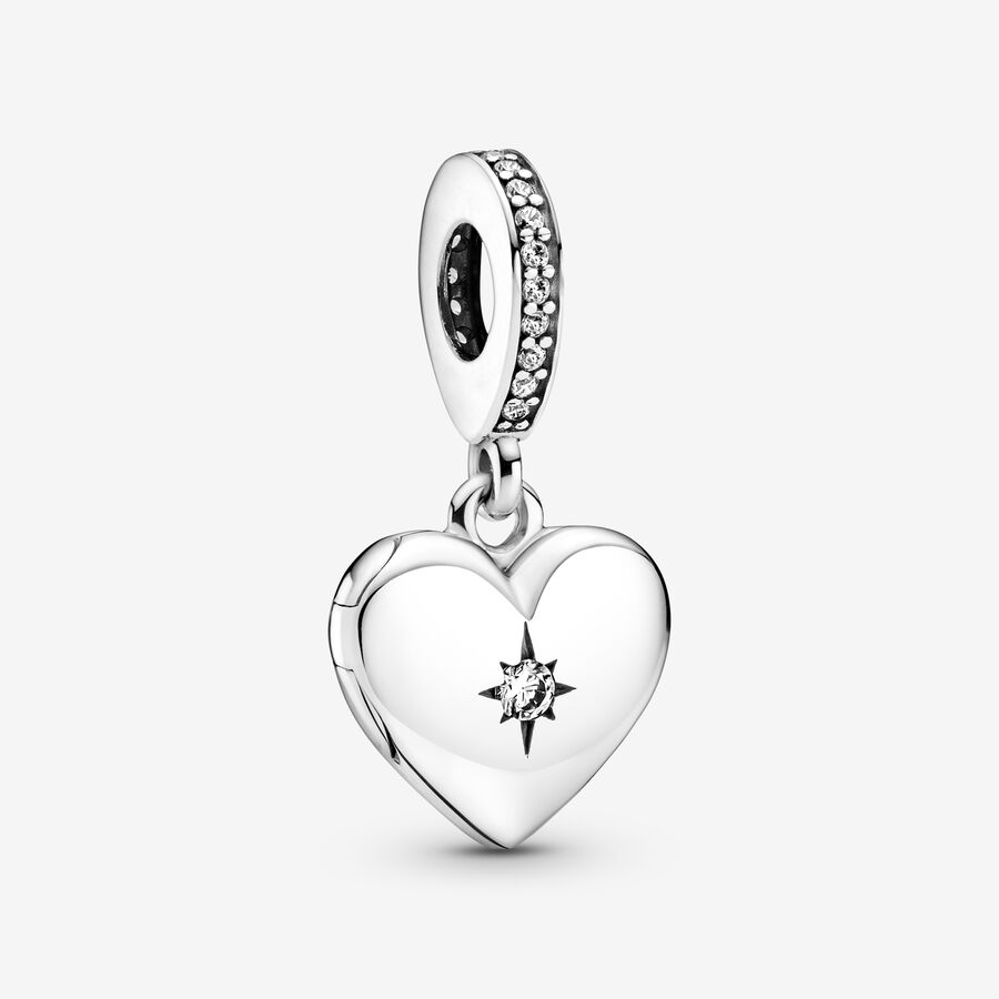 Openable Heart Locket Dangle Charm image number 0