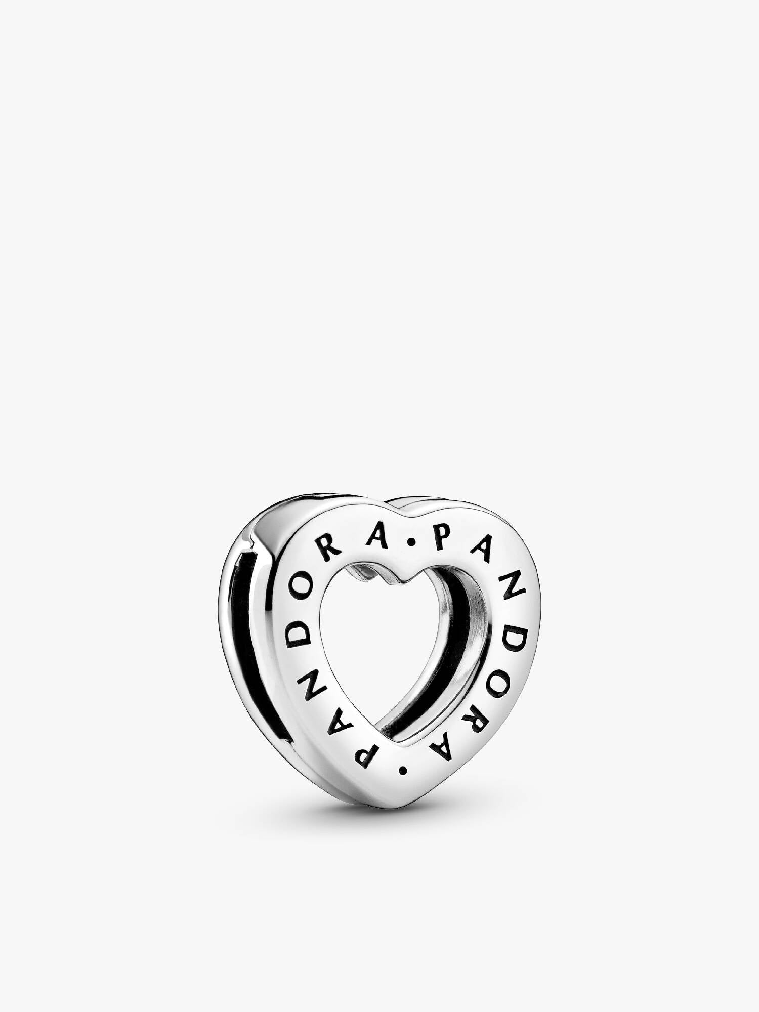 Pandora Logo Heart Clip Charm