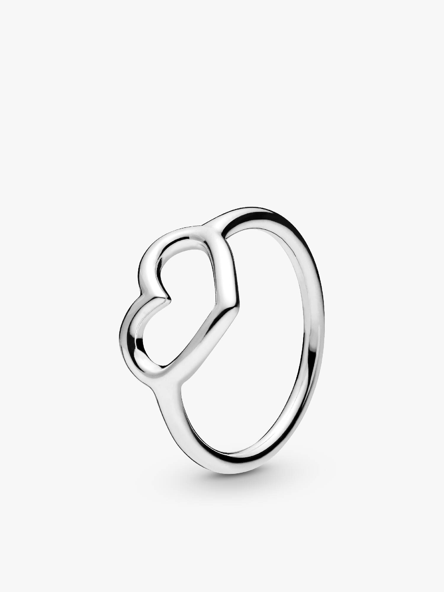 Polished Open Heart Ring