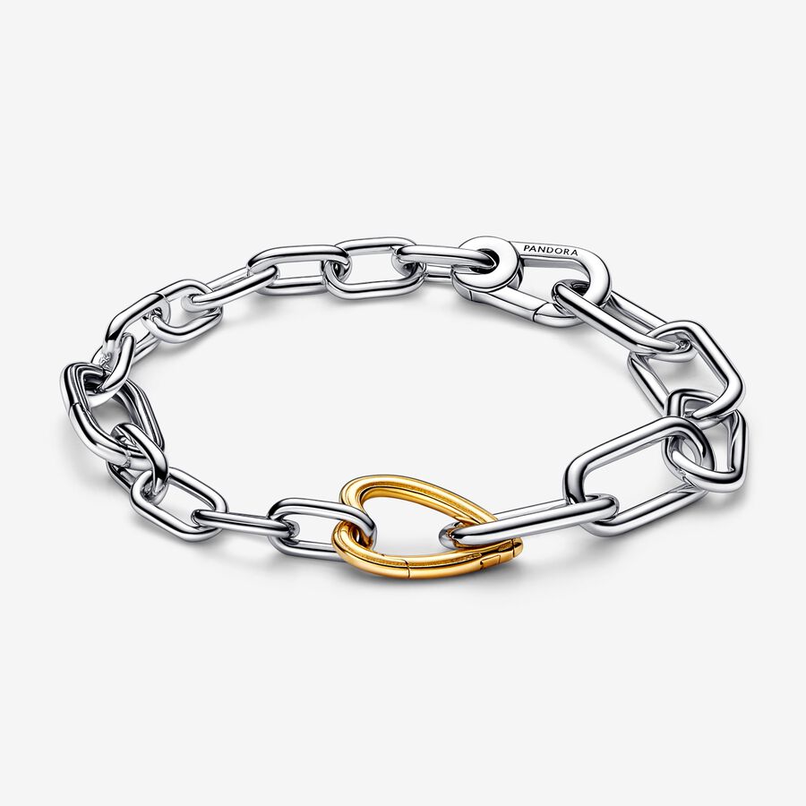 Pandora ME Two-tone Heart Openable Link Chain Bracelet image number 0