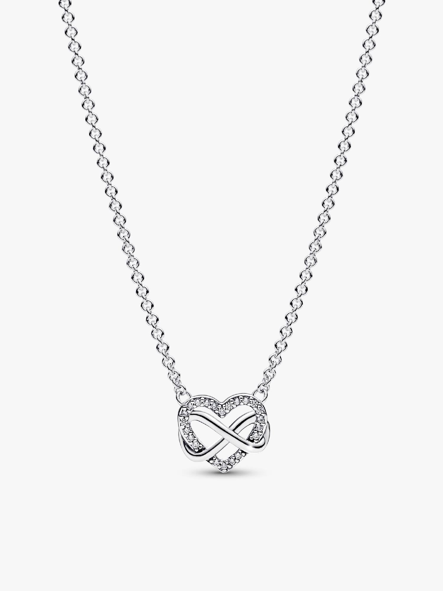 Sparkling Infinity Heart Collier Necklace