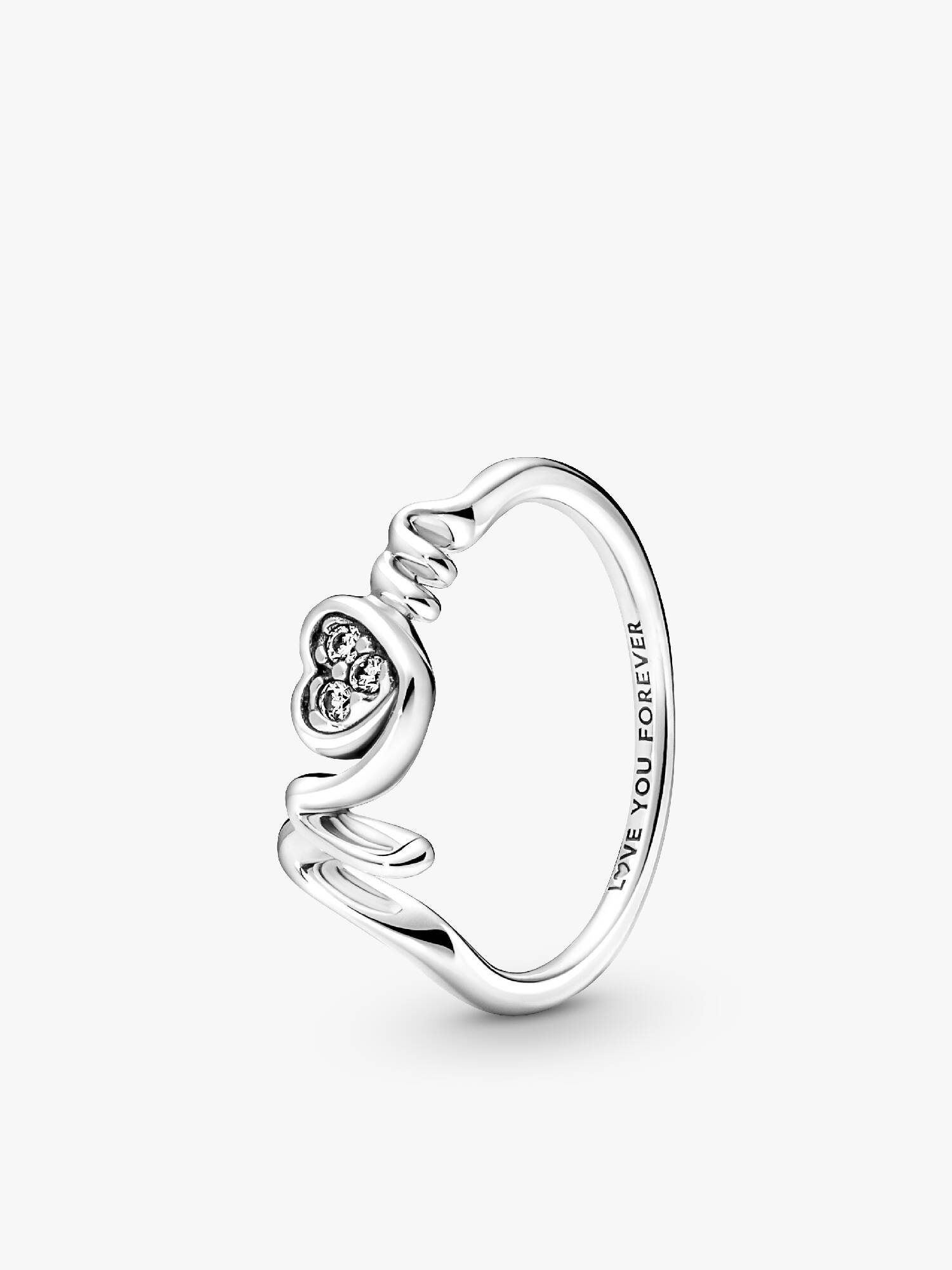 Mum Pavé Heart Ring