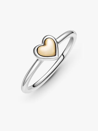 Domed Golden Heart Ring