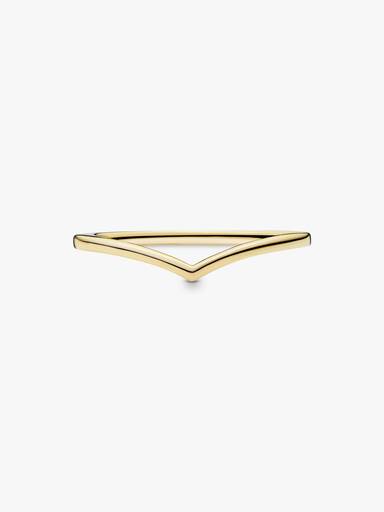 Wishbone 14k gold-plated ring
