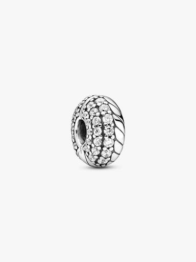 Pavé Snake Chain Pattern Clip Charm