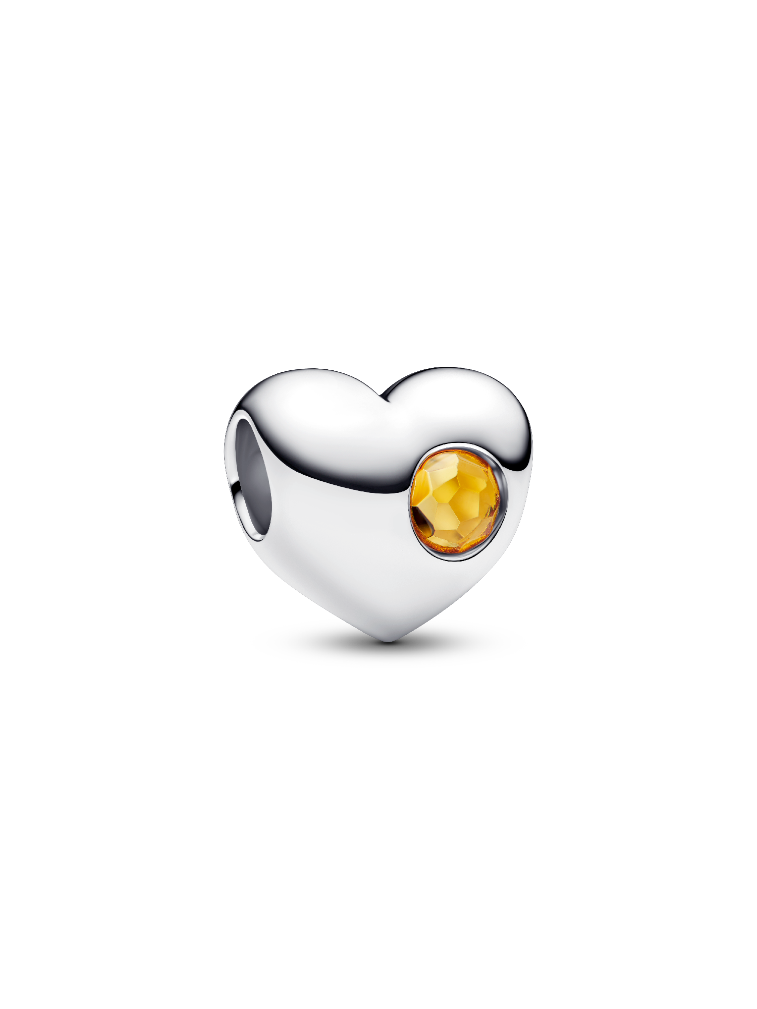 Engravable Honey Stone Heart Charm