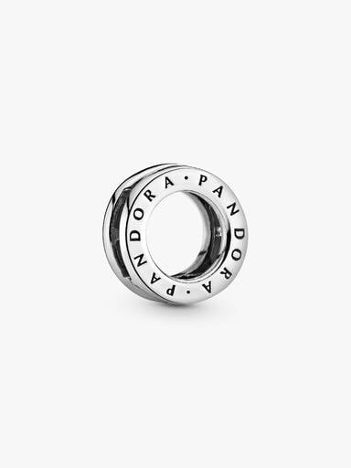 PANDORA Reflexions logo silver clip charm