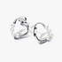 Organically Shaped Circle & Treated Freshwater Cultured Pearls Stud Earrings Organically Shaped Circle & Treated Freshwater Cultured Pearls Stud Earrings