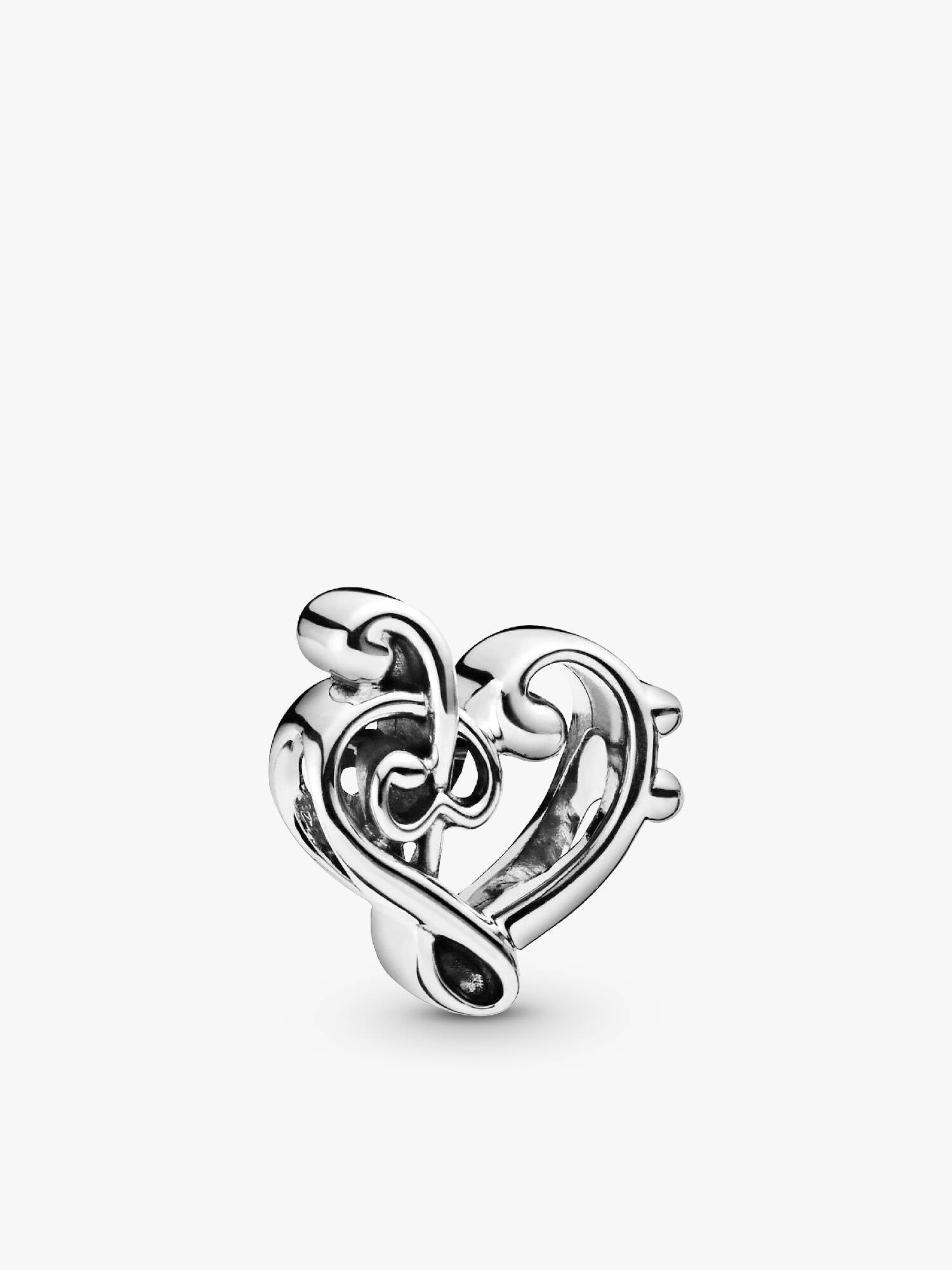 Heart Treble Clef Charm