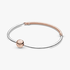 Pandora Rose and silver bangle Pandora Rose and silver bangle