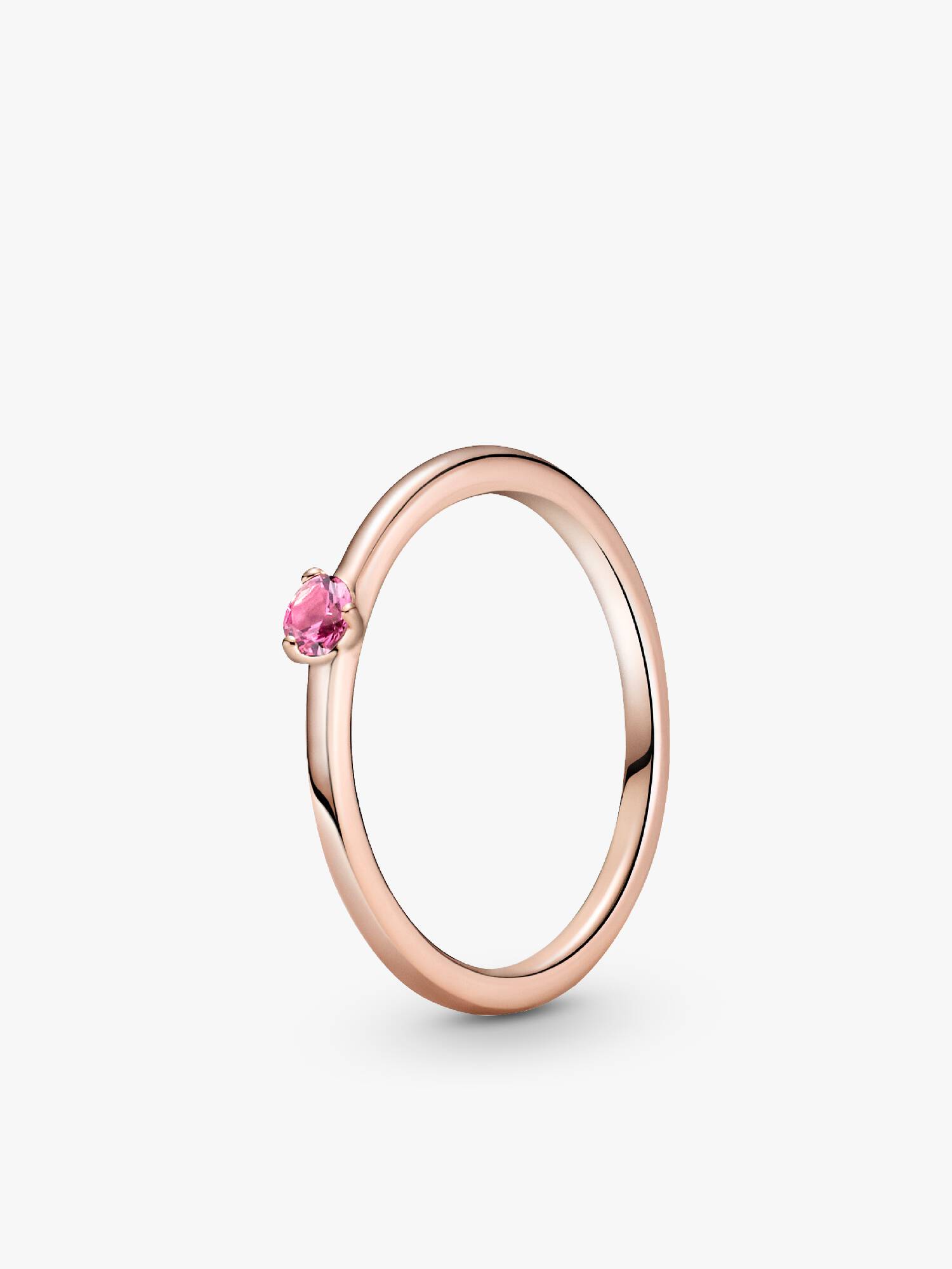 Pink Solitaire Ring