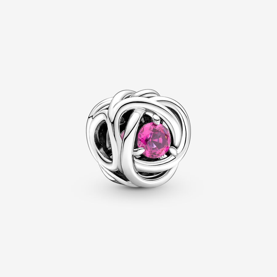 Pink Eternity Circle Charm image number 0