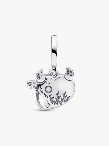 Devil Heart Double Dangle Charm