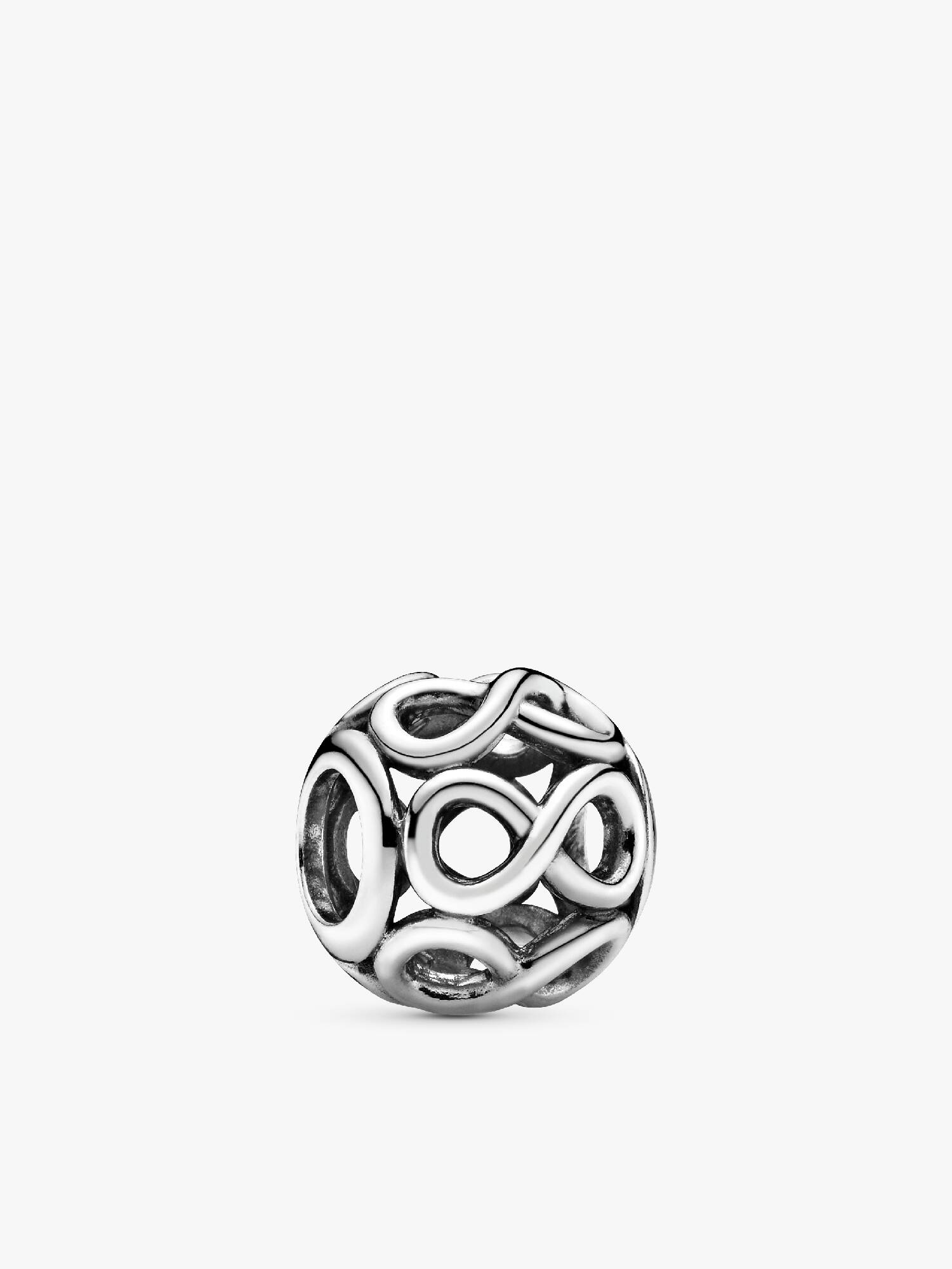 Infinity silver charm