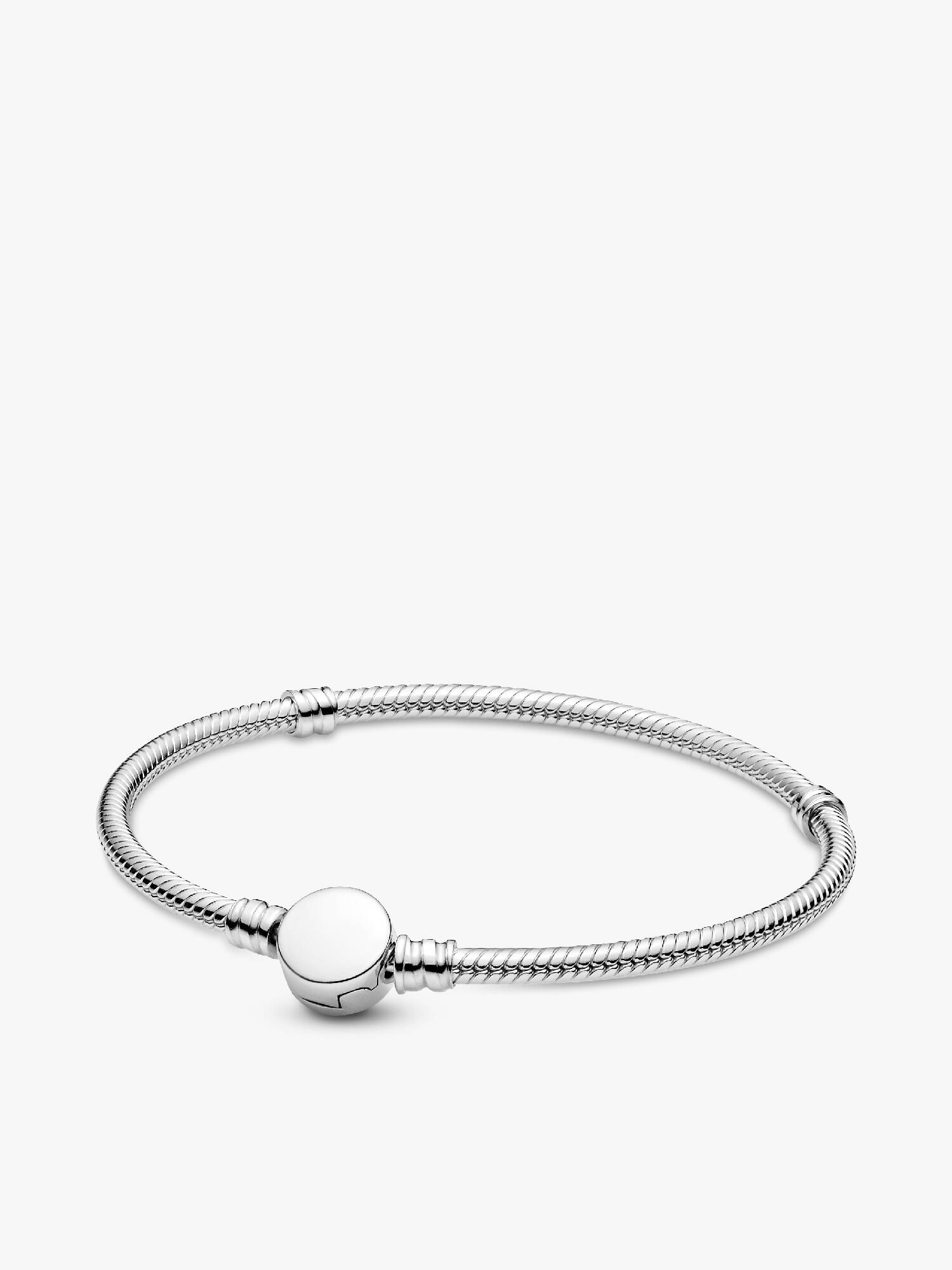 Pandora Moments Engravable Disc Clasp Snake Chain Bracelet