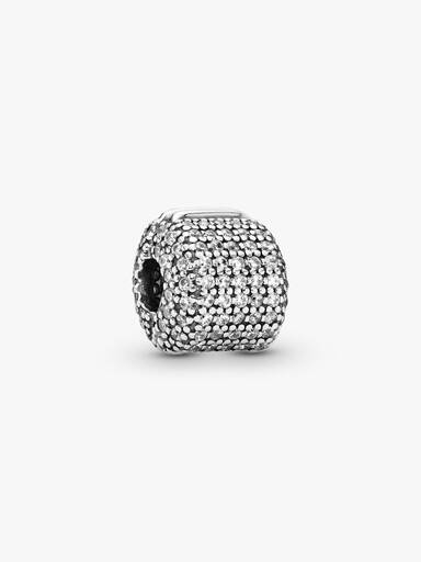 Pavé Barrel Clip Charm