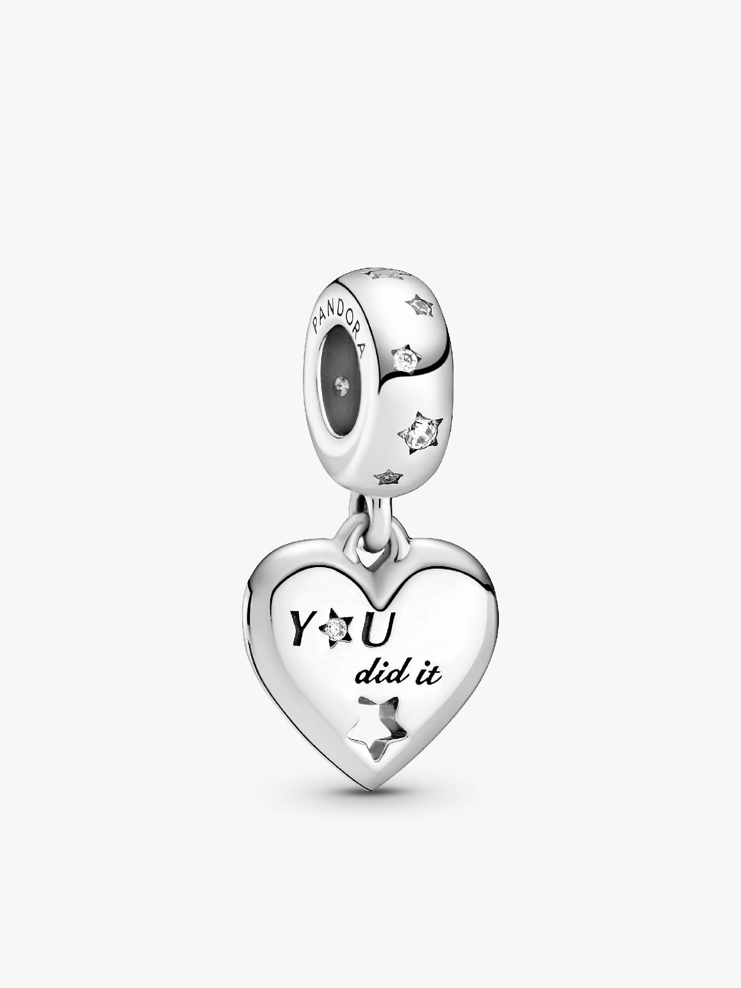 Congratulations Heart & Stars Dangle Charm