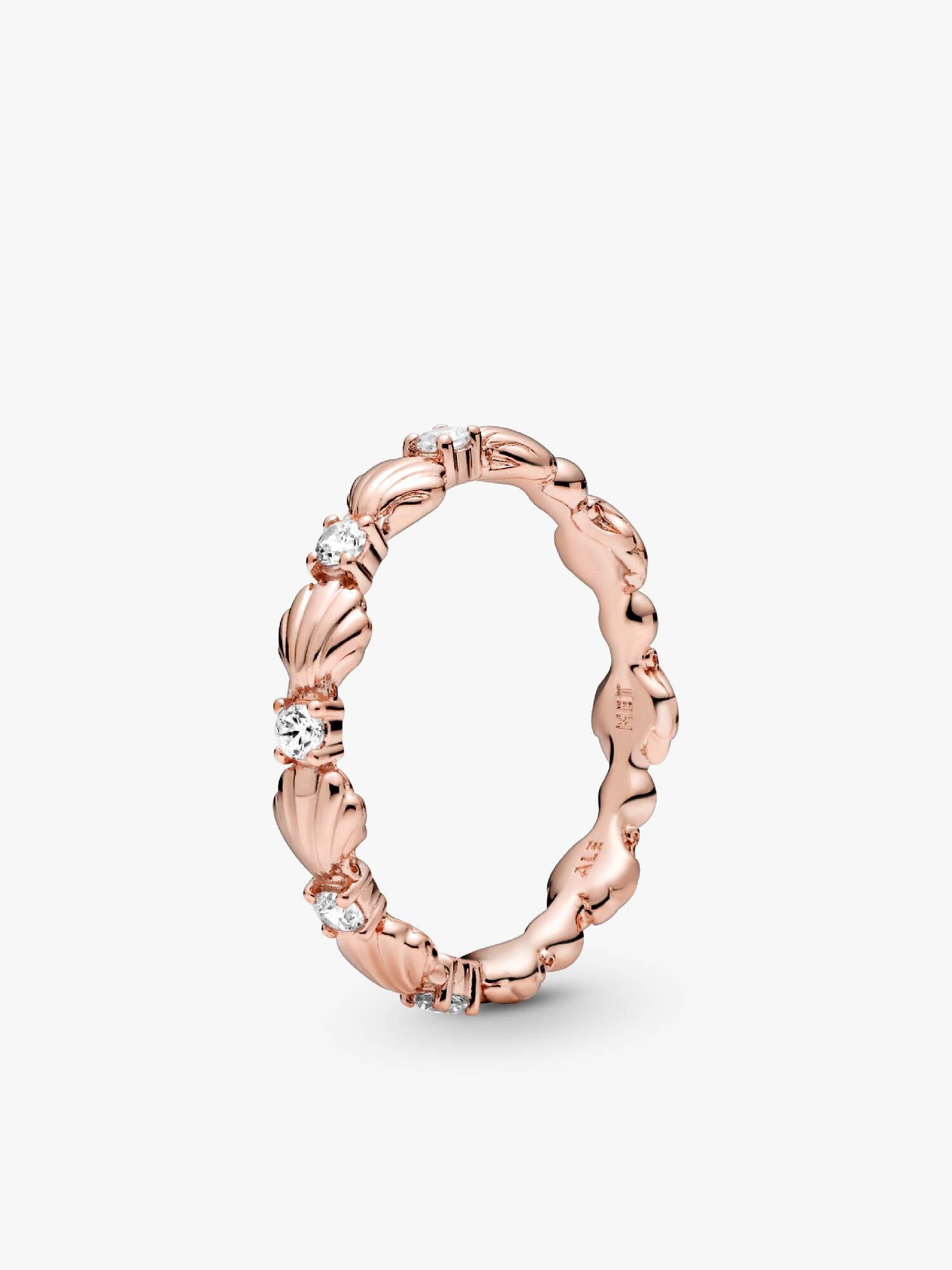 Sparkling Seashell Band Ring