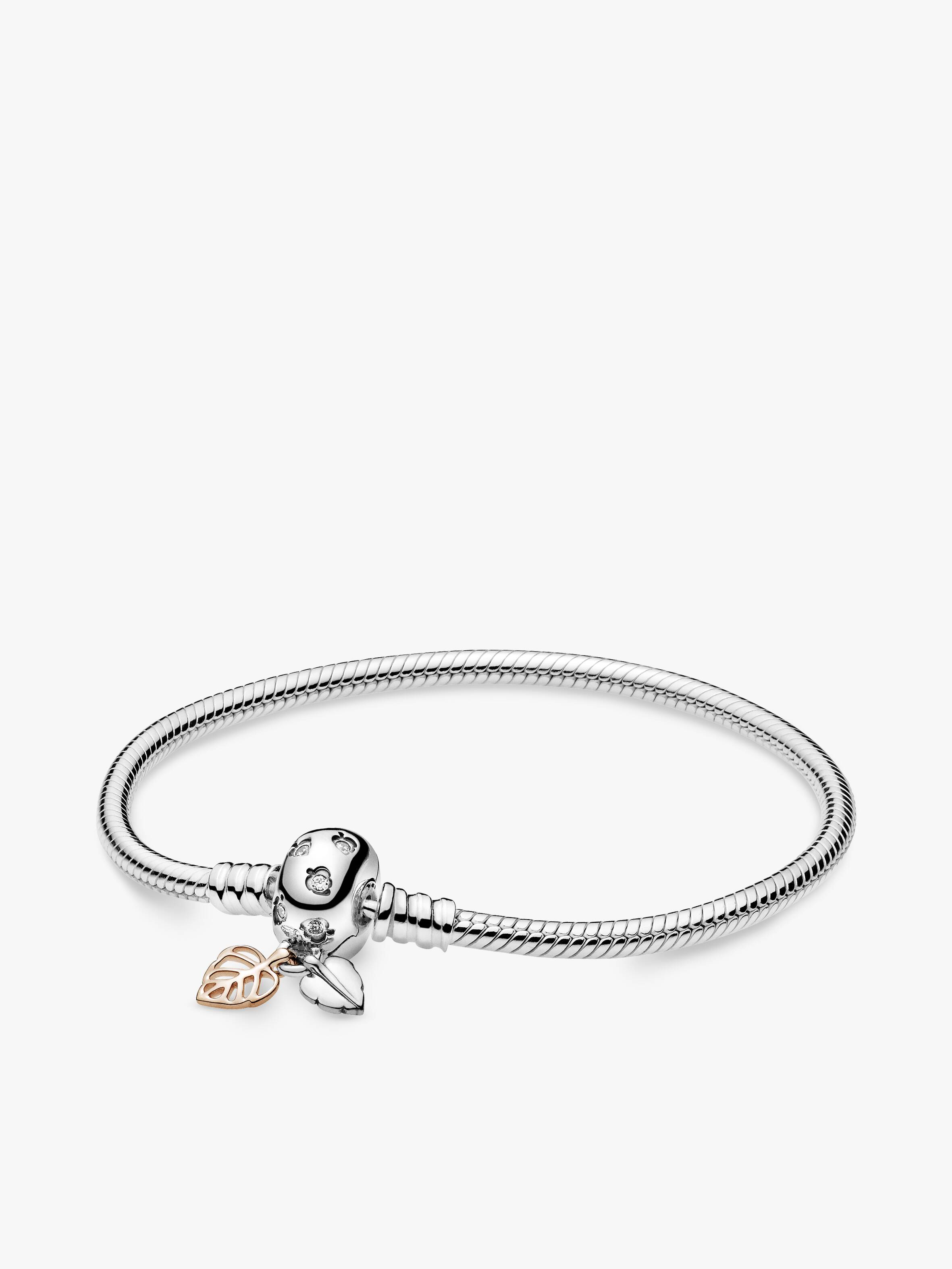 Pandora Moments Leaves & Snake Chain Bracelet