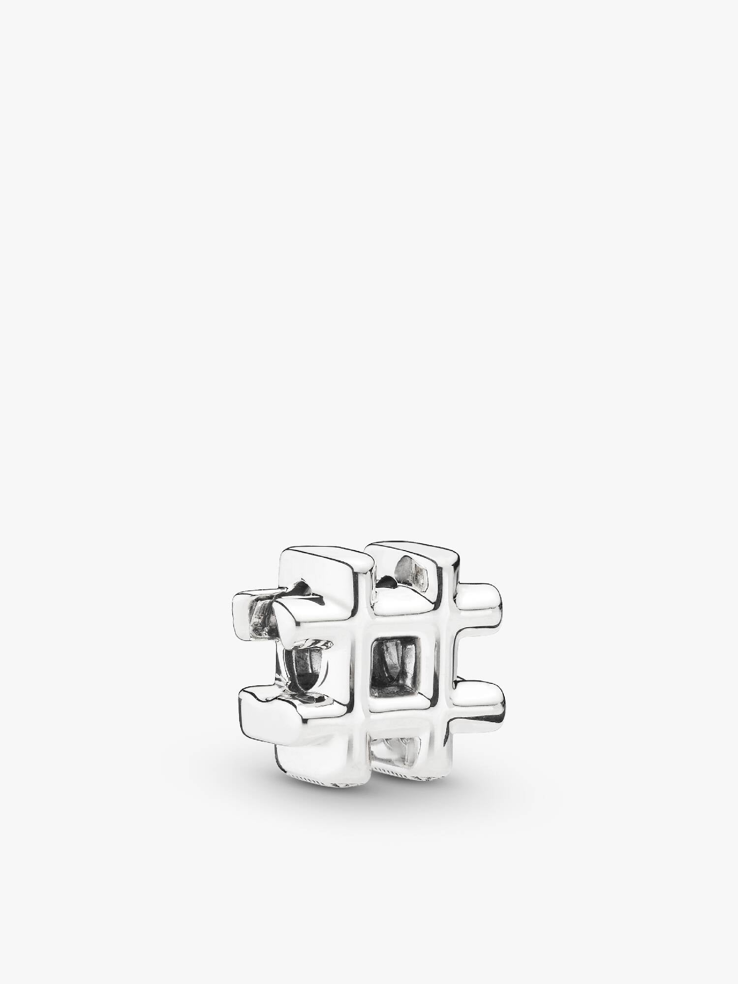 Hashtag silver charm