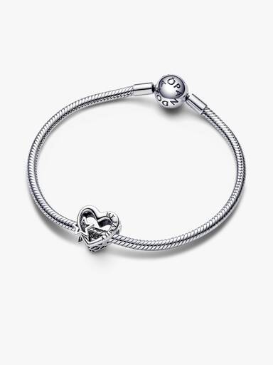 Openwork Family Heart & Star Charm
