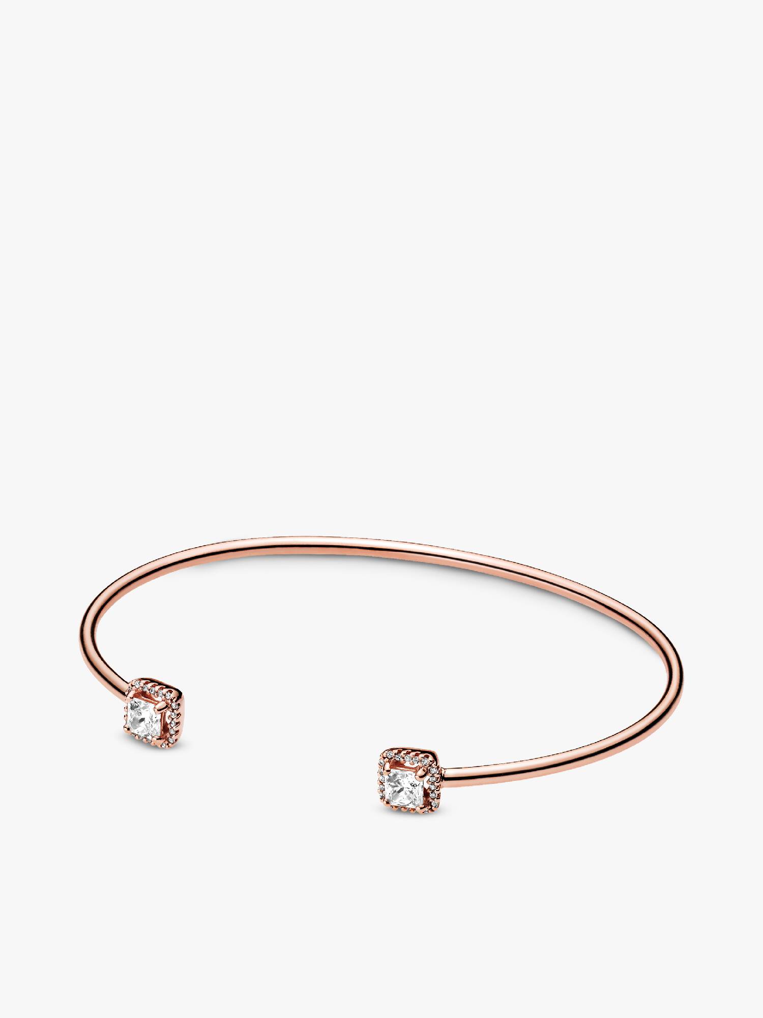 Square Sparkle Open Bangle