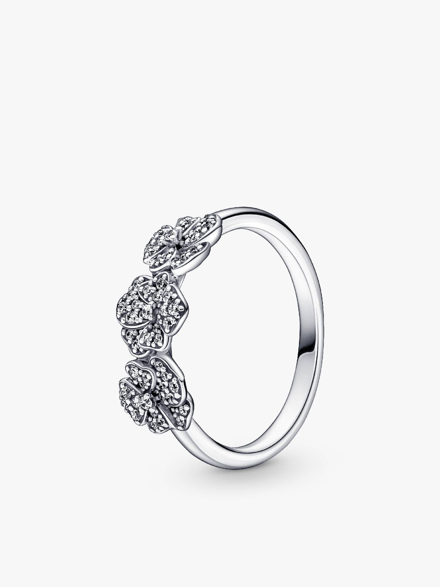 Triple Pansy Flower Ring