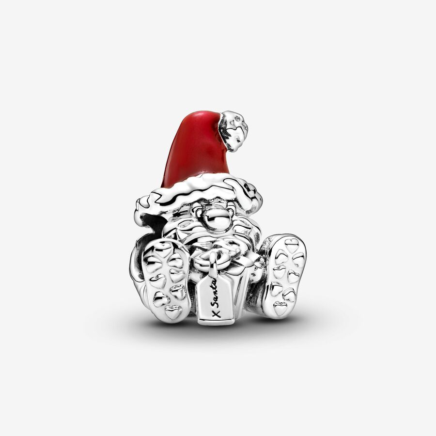 Seated Santa Claus & Present Charm image number 0