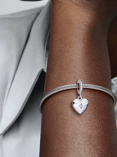 Openable Heart Locket Dangle Charm
