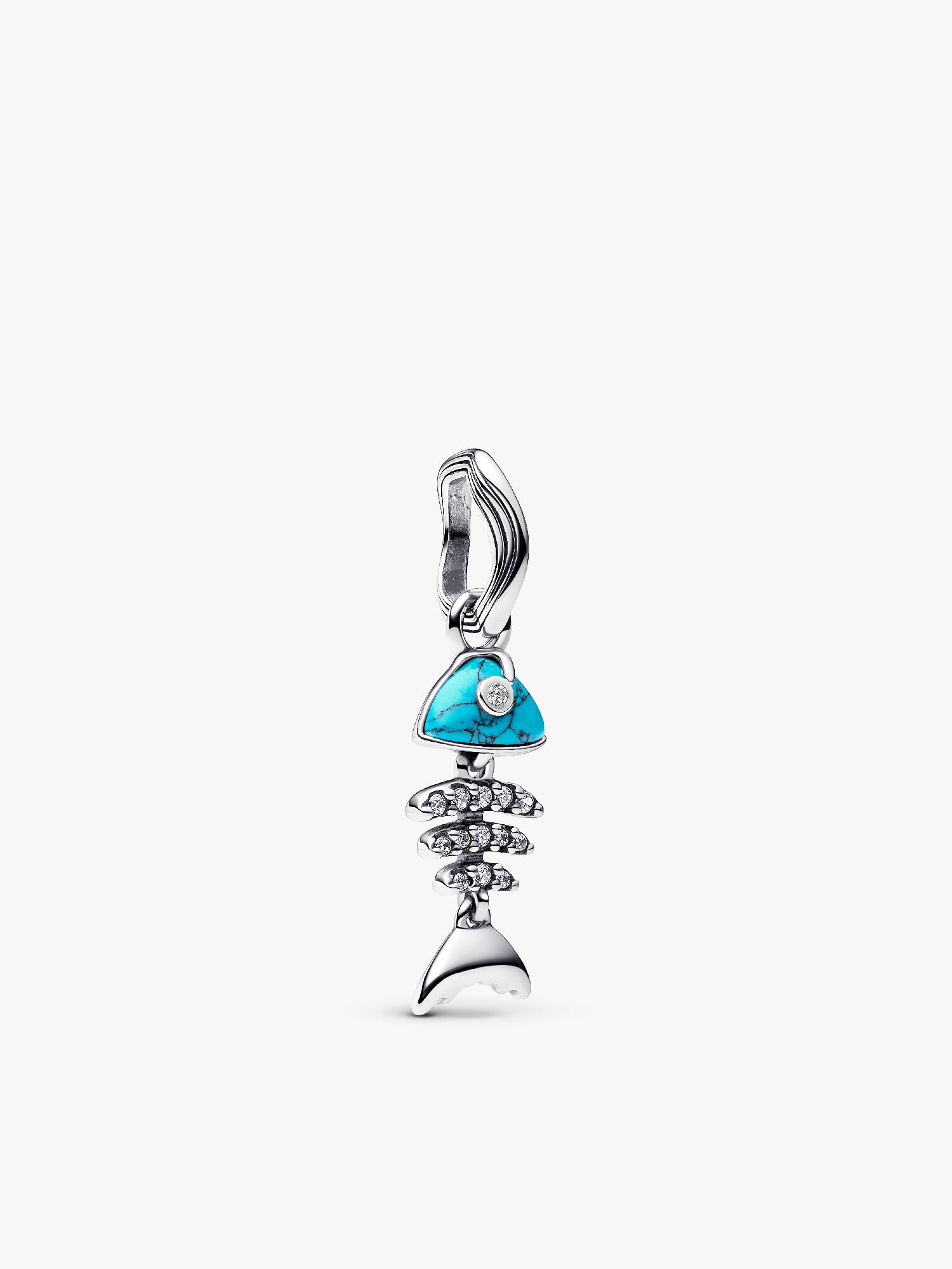 Turquoise-coloured Fishbone Dangle Charm