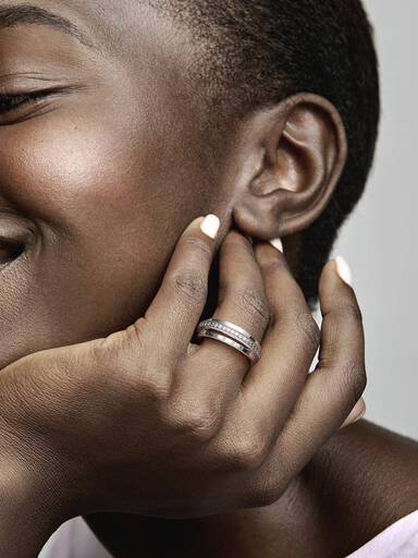 Triple Band Pavé Ring